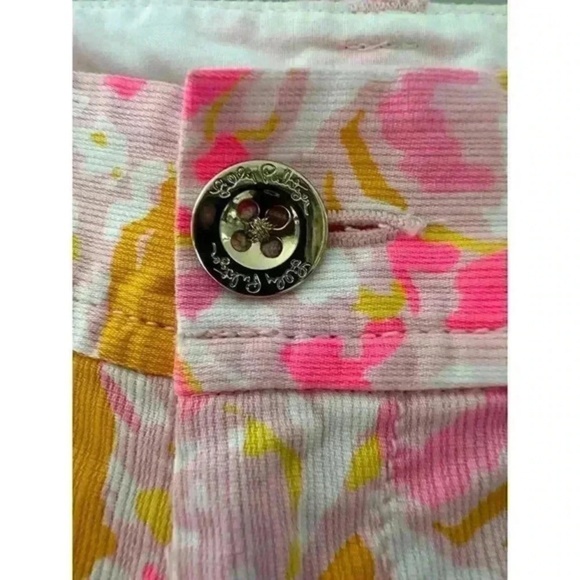 Lilly Pulitzer Womens Shorts Size 00 Kir Royal Pink Ohh la la Floral Callahan Kn - Picture 2 of 8